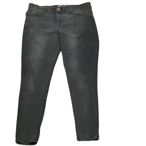 Democracy Women’s Black Grunge Skater Skinny Punk Jeans Stretchy Fit Size 14